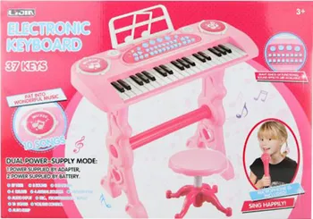 Hudební nástroj pro děti Lamps Piánko růžové s adaptérem