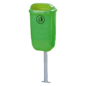 Venkovní odpadkový koš Plastový koš na stojně (více barev) Světle zelená