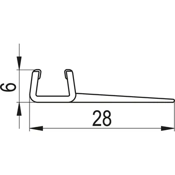 RONAL Plastová krycí lišta svislého profilu na zeď - bílá, set 5 ks 62100.KD5.4