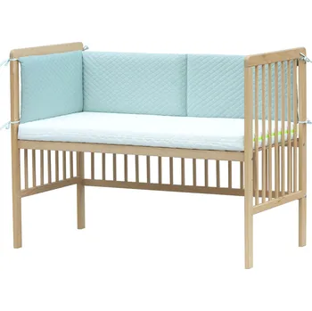 Příslušenství pro dětskou postel a kolébku Scarlett Mantinel do postýlky 4dílný - Scarlet Prošívaný -180 x 30 cm - tyrkysová