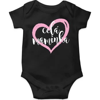 Kojenecké oblečení Body CELÁ MAMINKA Barva: Růžová, Velikost: 80-86 (12-18 měsíců)