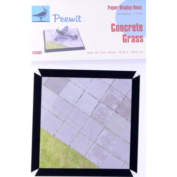 Plastikový model Peewit 1/144 Paper Display Base - CONCRETE GRASS (BIG)
