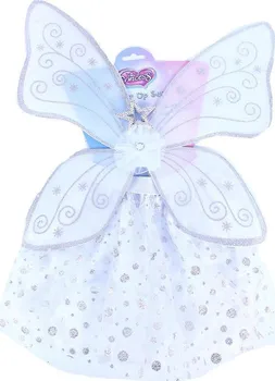 Karnevalový kostým Rappa Bílý motýl s křídly a hůlkou