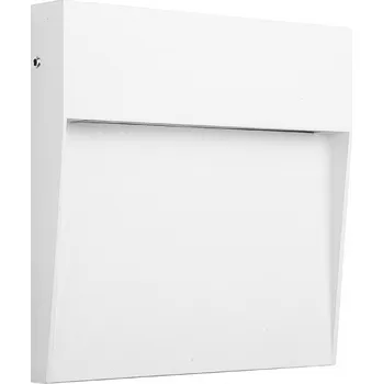 Nástěnné svítidlo Mantra Gris, bílé svítidlo pro orientační osvětlení exteriéru, 3W LED 3000K, 10,5x10,5cm, IP54