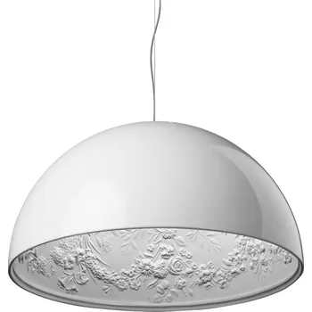 Flos F0002009 Skygarden S2, leskle bílé závěsné svítidlo s vnitřním štukem, 1x205W E27, prům. 90cm