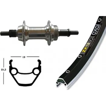 Plášť na kolo OEM zadní zapletené kolo 26x1.75' pevná osa ZX 19 (černá/stříbrná)
