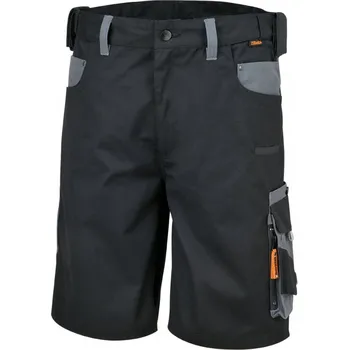 Pracovní obuv KALHOTY PRACOVNÍ KRÁTKÉ PLÁTNO T/C VSTAVKY Z CORDURY A REFLEX 280GR ČERNO ŠEDÉ-MODEL 7821 ROZMĚR L