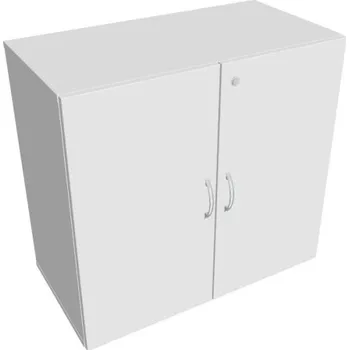 Kancelářský vozík HOBIS kancelářská policová skříň - DZ 2 80 01, zámek Huwill, bílá + doprava zdarma