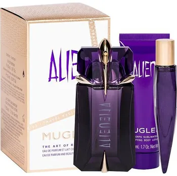Thierry Mugler Alien W EDP, 60 ml + tělové mléko 50 ml + EDP 10 ml
