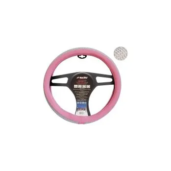 Potah na volant Potah na volant design Diamonds barva růžová - pro volanty o průměru 37-39cm