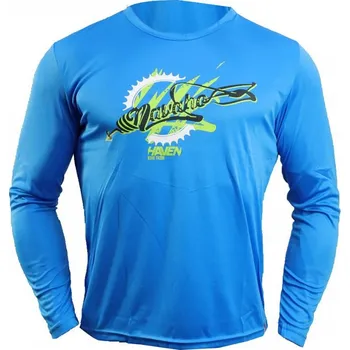 cyklistický dres Volný dres HAVEN NAVAHO LONG blue/green vel. L
