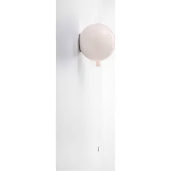 Nástěnné svítidlo Brokis PC881 Memory, nástěnný svítící balonek ze světle růžového skla, 1x15W, prům. 25cm