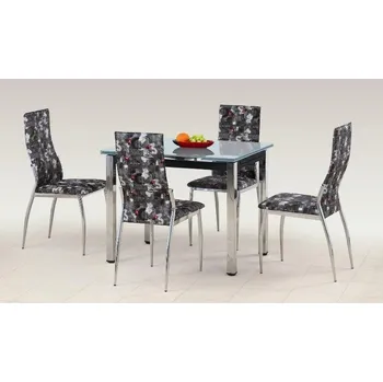 Jídelní stůl ImportWorld Skleněný jídelní rozkládací stůl Pandora (Barva: Černá)