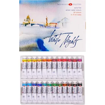 Nevskaya Palitra White Nights sada akvarelových barev 24 x 10 ml