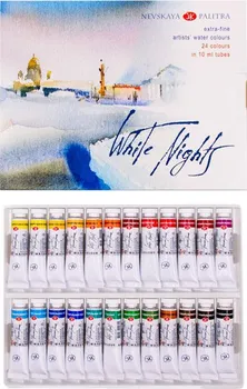 Nevskaya Palitra White Nights sada akvarelových barev 24 x 10 ml