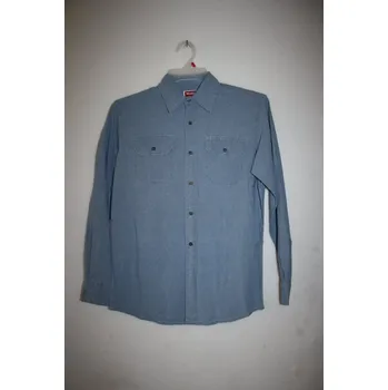 Pánská košile Košile pánská WRANGLER dlouhý rukáv DENIM - světle modrá Velikost: 3XL