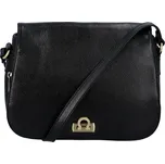 Luxusní dámská kožená kabelka černá - Hexagona Francesca černá