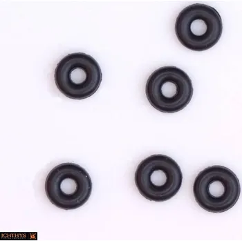 Ichthys Gumové kroužky - Černé vel.8 3kg-10ks