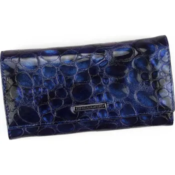 Peněženka Modrá lesklá kožená peněženka Gregorio FZ-100