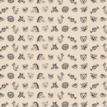 Balící papír Balicí papír - zvířátka, recyklovaný papír, rozměr 88 x 135 cm