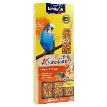 Krmivo pro ptáka Vitakraft Bird Kräcker Andulka med/sesam tyč 3ks