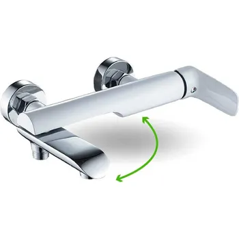 LAVEO Vanová baterie ALEA, chrom/bílá (BLE61FD)