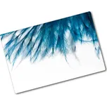 Deska na krájení skleněná Modré peří