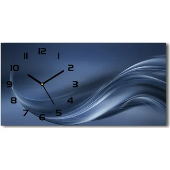 Hodiny Moderní skleněné hodiny na stěnu Šedá vlna