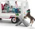 domeček pro figurky Schleich 42370 Mobilní veterinářská klinika s klisnou a ošetřovatelem