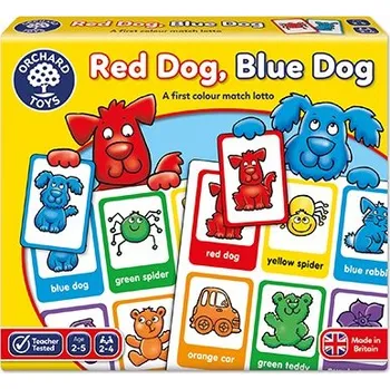 Desková hra Red Dog, Blue Dog Game (Orchard Toys) (Loto - Červený pejsek, modrý pejsek)