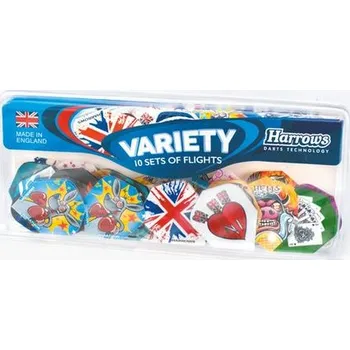 Příslušenství pro šipky Letky sada Variety Pack 10 druhů Harrows 0004 (30 ks letek - 10 sad)