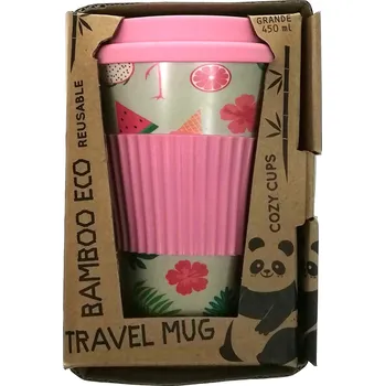 Termohrnek Bamboo Cup Flamingos 450 ml
