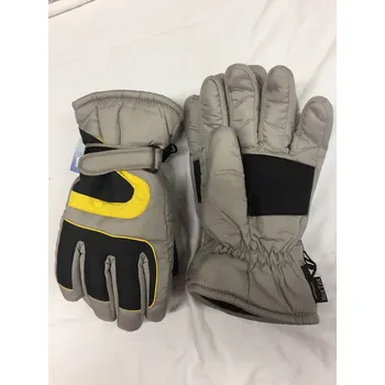 Rukavice Dorostenecké prstové lyžařské rukavice, velikost 158/164, Barva Šedá, Střih s nápletem