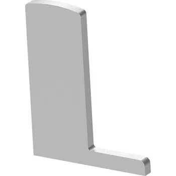 Zábradlí Záslepka - 100x48 AL-ELOX, satin, levá pro profil L