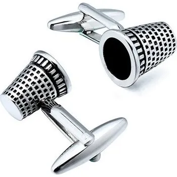 Manžetový knoflíček Manžetové knoflíčky náprstek, pro krejčího, módního návrháře S patinou