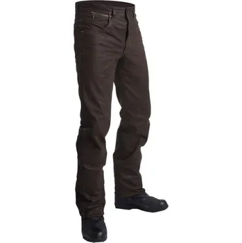 Moto kalhoty Dámské kožené motocyklové džíny Lookwell ROXY hnědé Velikost: 36