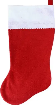 Vánoční dekorace Rappa Mikulášská punčocha červená 45 cm