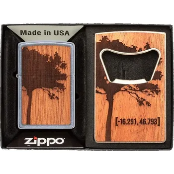 Zippo Zapalovač WOODCHUCK USA & Otvírák na lahve