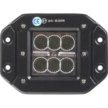 Pracovní světlo LED světlo hranaté, 6x3W, 122x92x80mm, ECE R10