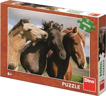 Puzzle Dino Barevní koně 300 XL dílků