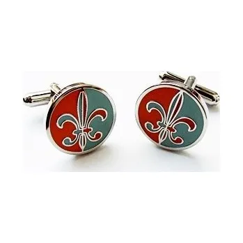 Manžetový knoflíček Manžetové knoflíčky se skautským symbolem, barevné