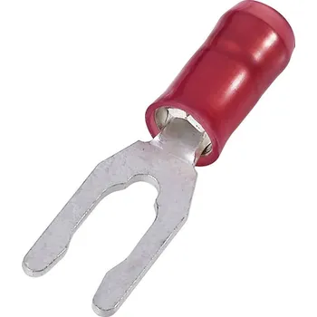 Kabelové oko TE Connectivity 32050 vidlicové kabelové oko 0.206 mm² 1.605 mm² Ø otvoru=4.17 mm částečná izolace červená 1 ks