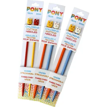 Jehlice Jehlice Pony rovné dětské - vel. 3,25 - 6mm Dětské jehlice Pony: vel. 3,75mm