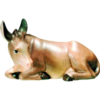 Vánoční dekorace Ornatis Osel Provedení: Přírodní bez malování, Velikost stojících figur dospělých postav: 6 cm Dřevěná vyřezávaná socha Osel