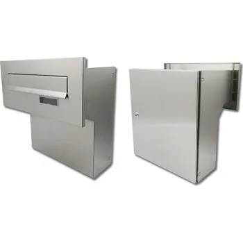 Poštovní schránka 3MH s.r.o. Poštovní schránka do sloupku + čelní deska se jmenovkou - NEREZ ( provedení F-04 )