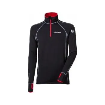 Pánská mikina Progress TOREZ ZIP černá/červená XXL; Černá funkční mikina + DÁREK DLE VÝBĚRU!