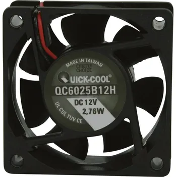 Průmyslový ventilátor QuickCool QC6025B12H axiální ventilátor, 12 V/DC, 34.86 m³/h, (d x š x v) 60 x 60 x 25 mm, QC6025B12H