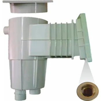 Skimmer 17,5 l se standardním hrdlem a úkosem 6°, s mosaznými závity, pro fóliové a prefabrikované bazény se šikmou stěnou