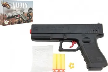 Dětská zbraň Teddies Pistole na kuličky 20 cm + 3 druhy nábojů