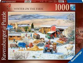 Puzzle Ravensburger Zima na farmě 1000 dílků